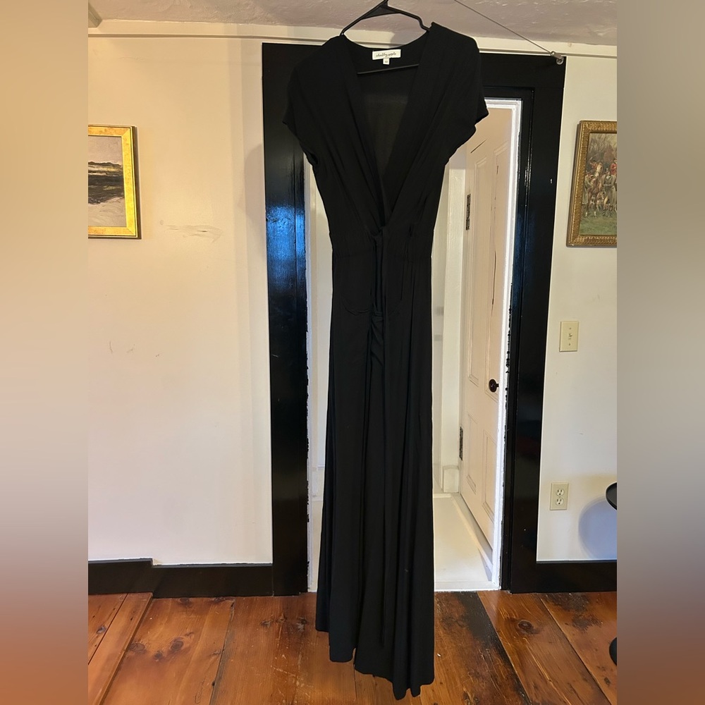 Shabby Apple Black Wrap Maxi Dress